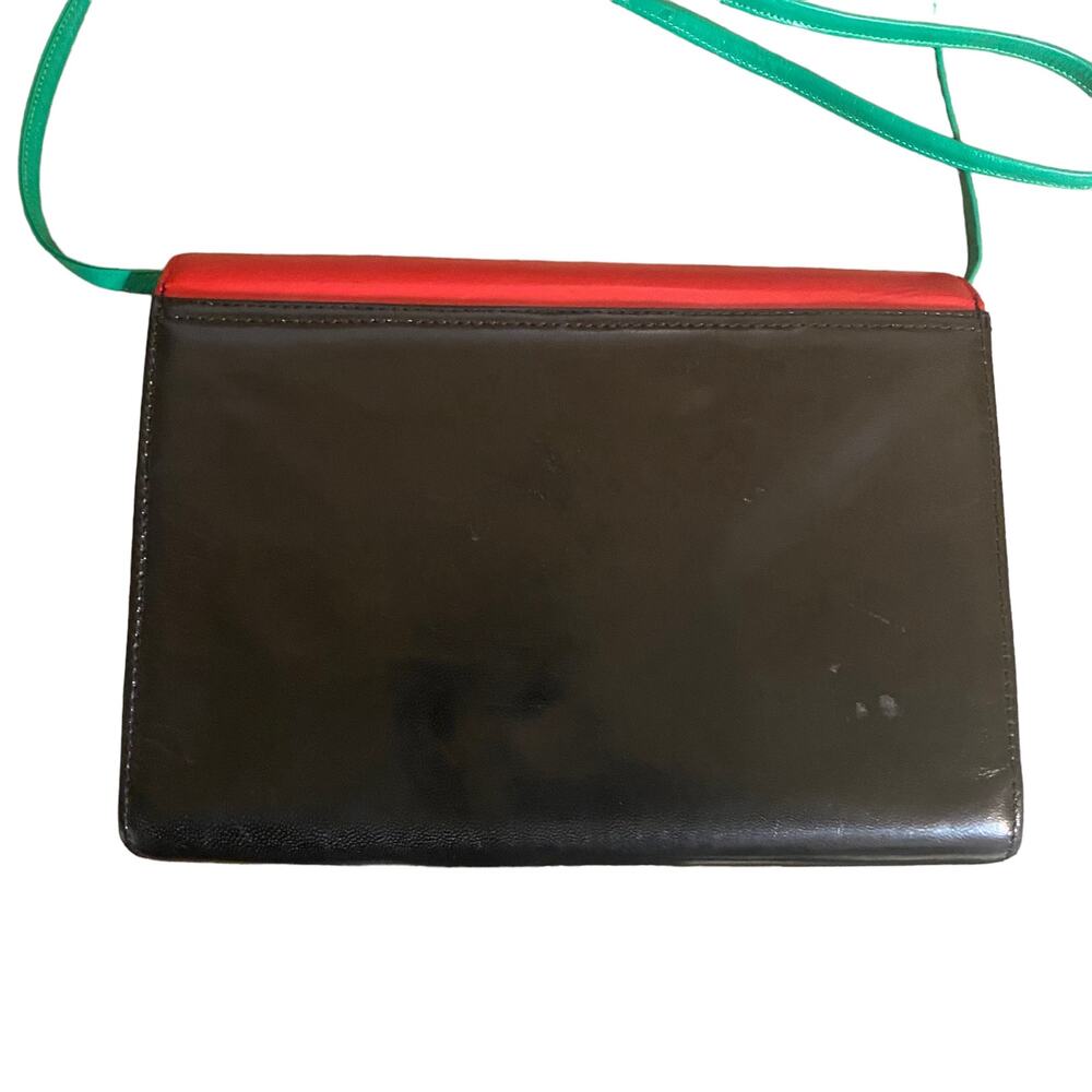 Multicolor Colorblock Envelope Crossbody Bag in Red/Yellow/Black/Royal Blue/Teal - Picture 4 of 10